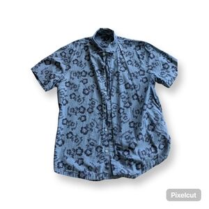 Men's Blue Floral Shirt